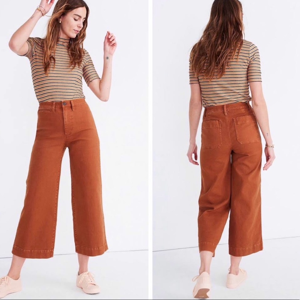 Persimmon Slim Emmett wide-leg crop from Madewell